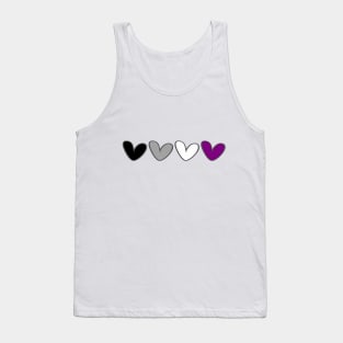 Asexual hearts flag Tank Top